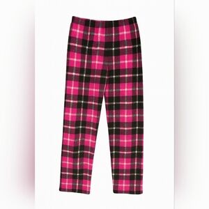 Women's Pink And Black Plaid Pajama Pants (M)